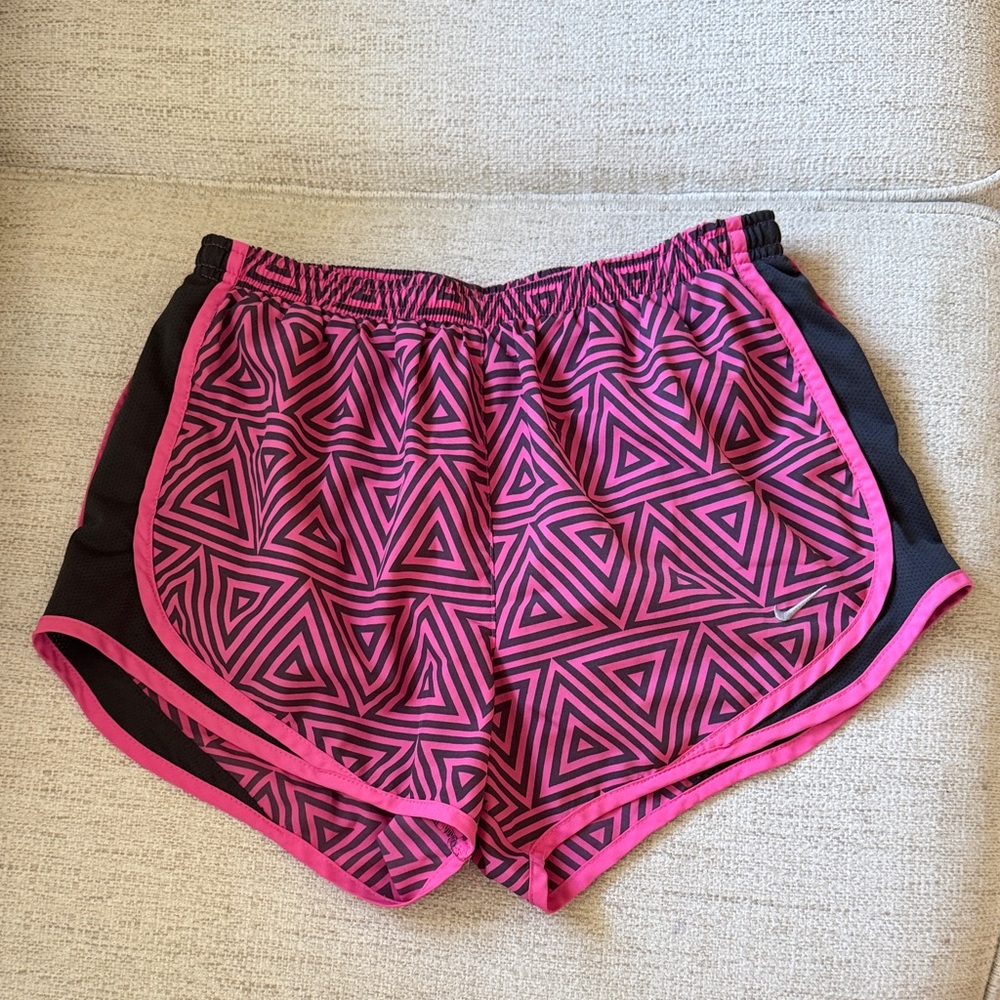 Nike Geometric Pink and Black Women's Shorts